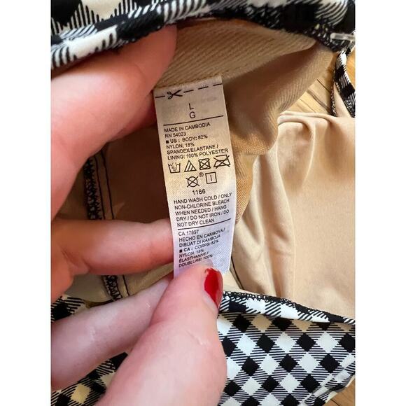 NWT Old Navy Women's L Maternity Gingham Halter V Neck One Piece Swimsuit - Picture 7 of 10